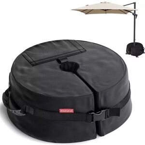 Umbrella Round Cantilever Base Weighted Sand Bag With Handles By Eletorot Black